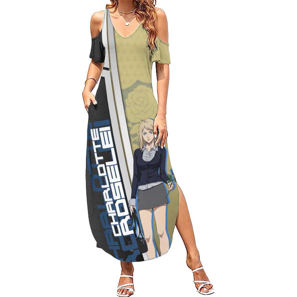 Black Clover Charlotte Roselei Summer Maxi Dress Anime Illustration Style