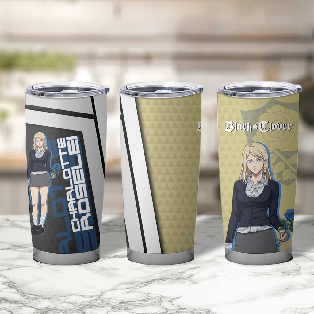 Black Clover Charlotte Roselei Tumbler Cup Anime Illustration Style