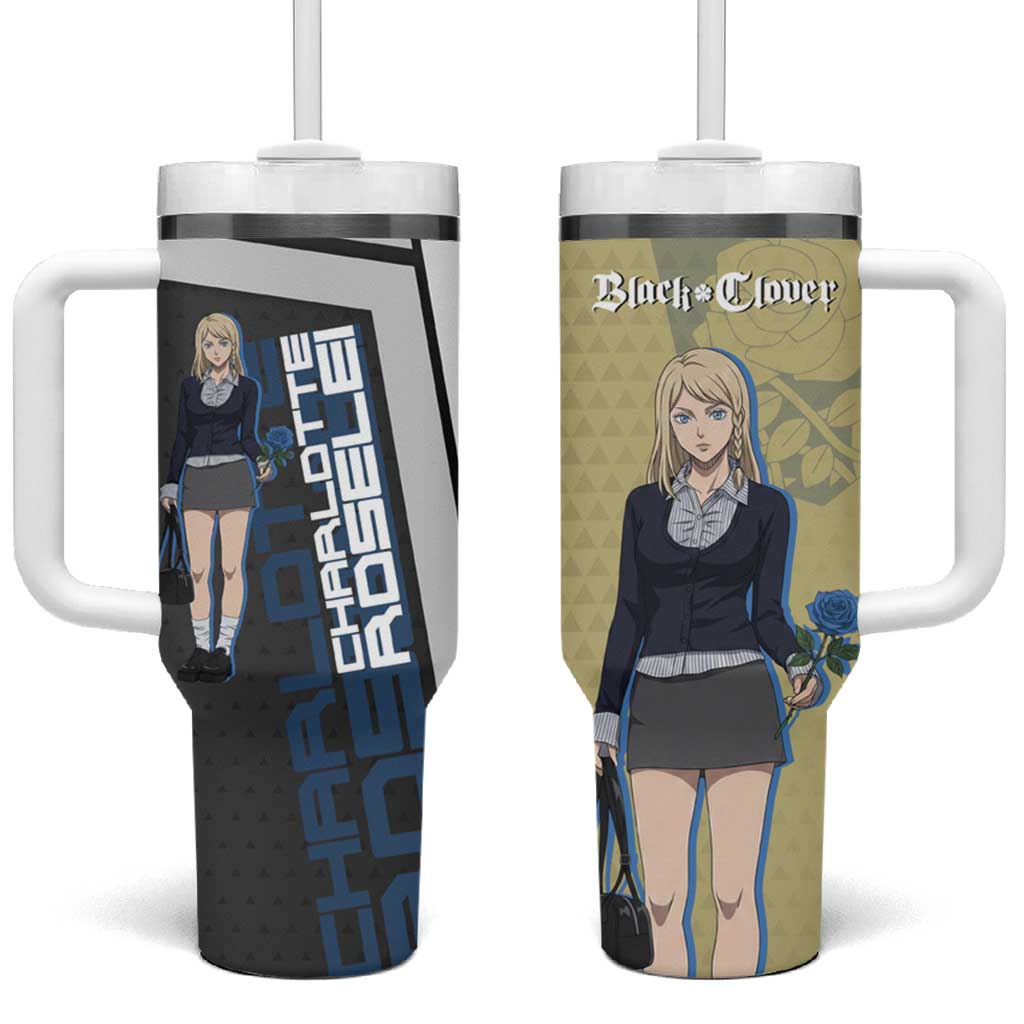 Black Clover Charlotte Roselei Tumbler With Handle Anime Illustration Style