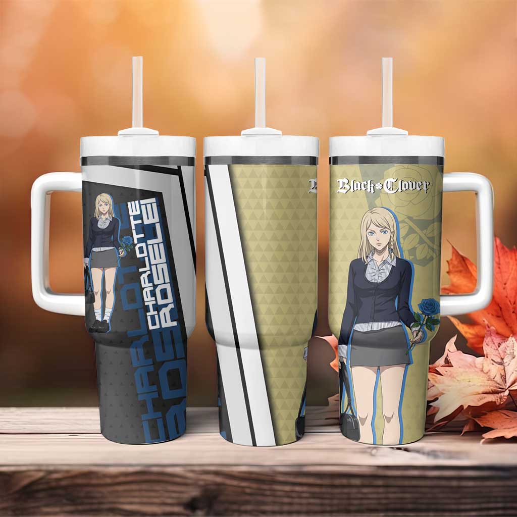 Black Clover Charlotte Roselei Tumbler With Handle Anime Illustration Style