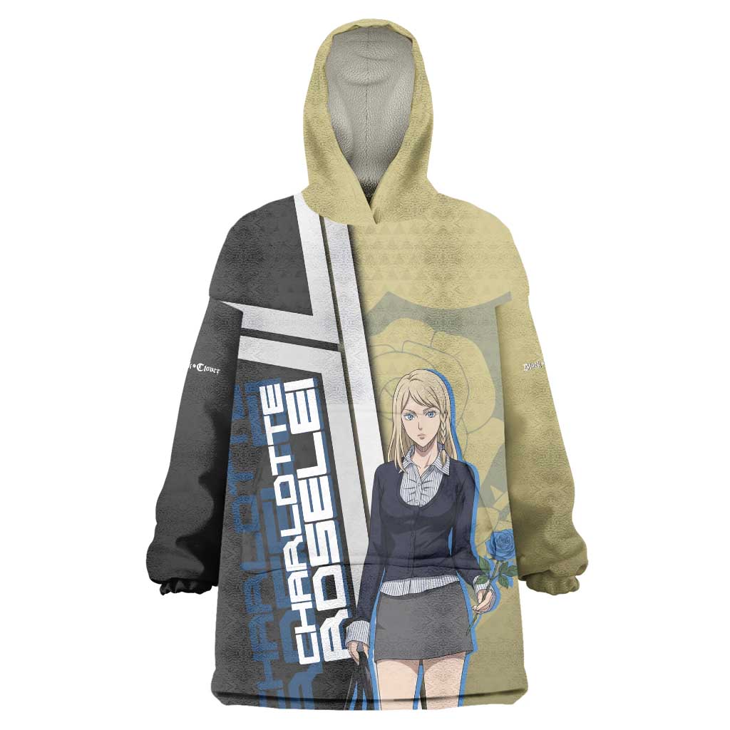 Black Clover Charlotte Roselei Wearable Blanket Hoodie Anime Illustration Style