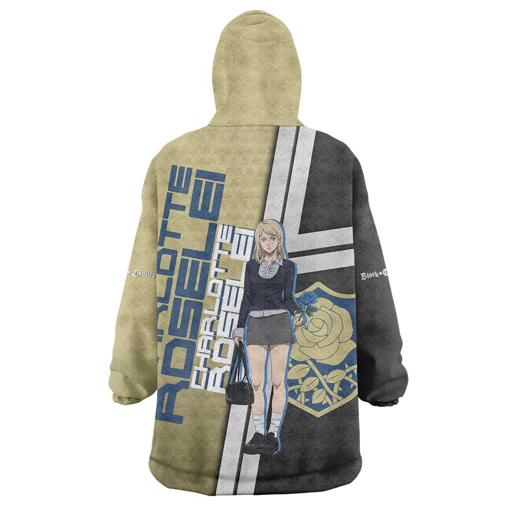 Black Clover Charlotte Roselei Wearable Blanket Hoodie Anime Illustration Style