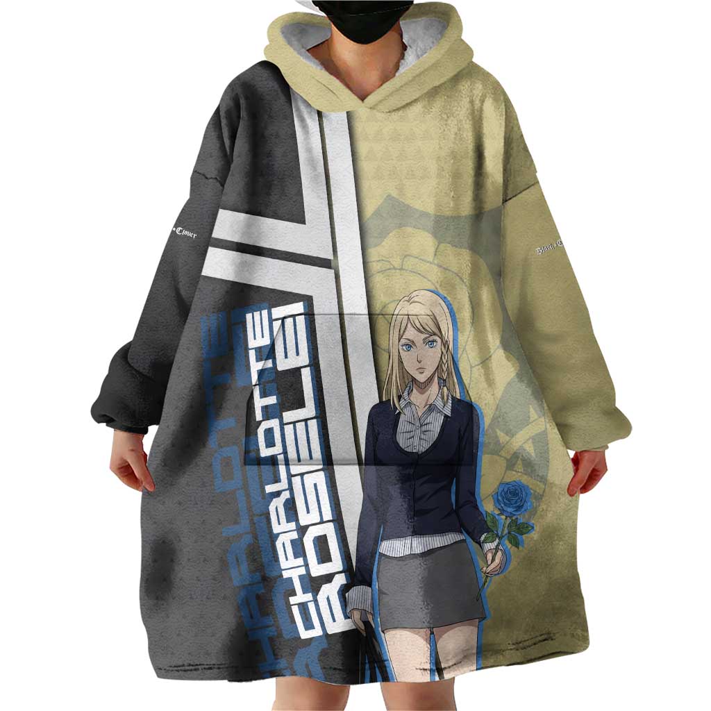 Black Clover Charlotte Roselei Wearable Blanket Hoodie Anime Illustration Style
