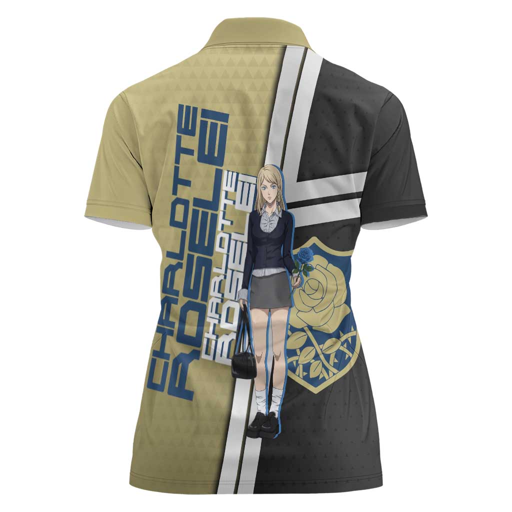 Black Clover Charlotte Roselei Women Polo Shirt Anime Illustration Style