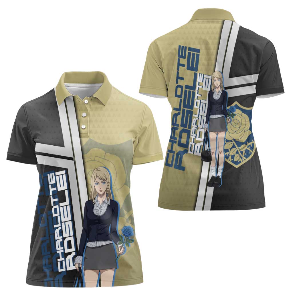 Black Clover Charlotte Roselei Women Polo Shirt Anime Illustration Style