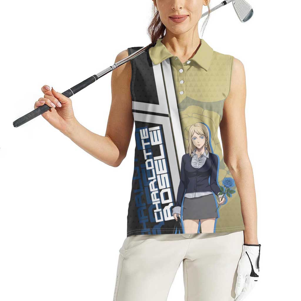 Black Clover Charlotte Roselei Women Sleeveless Polo Shirt Anime Illustration Style