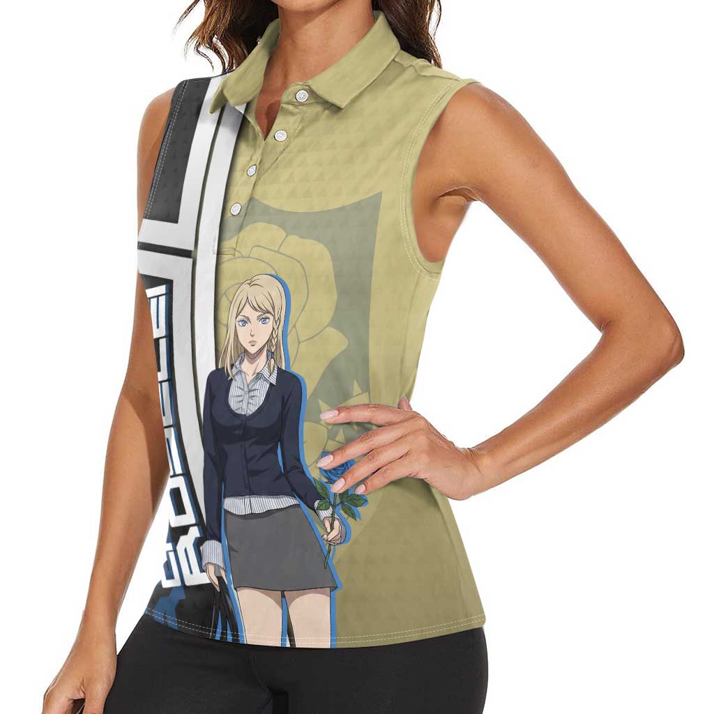 Black Clover Charlotte Roselei Women Sleeveless Polo Shirt Anime Illustration Style