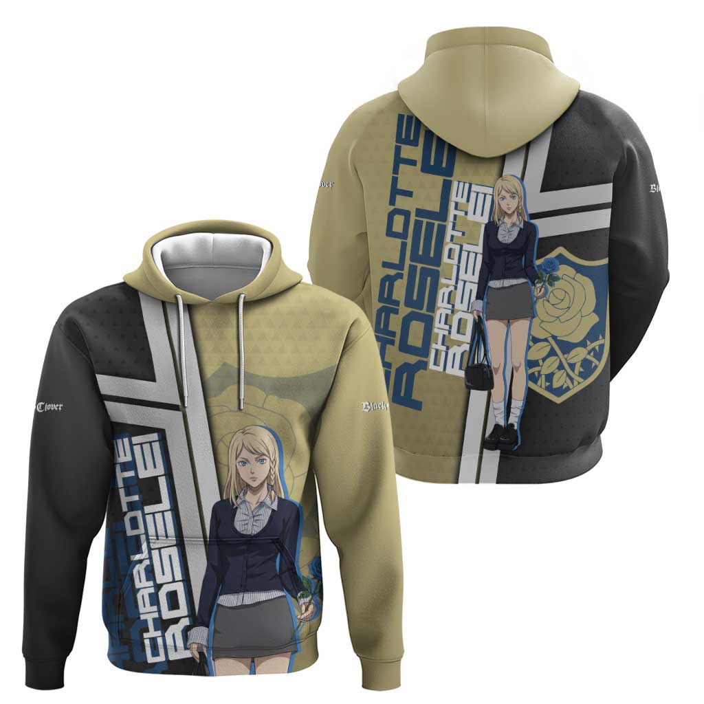 Black Clover Charlotte Roselei Zip Hoodie Anime Illustration Style