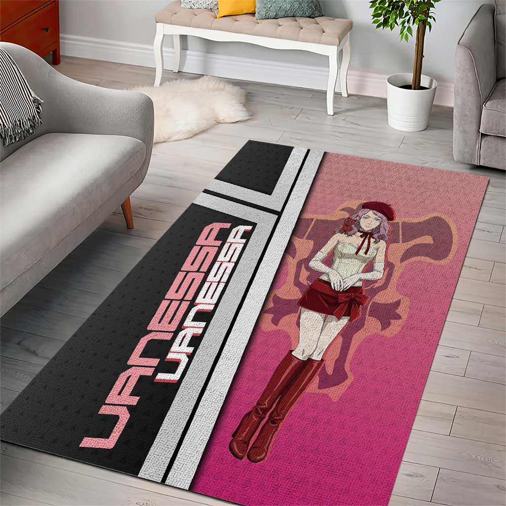 Black Clover Vanessa Enoteca Area Rug Anime Illustration Style