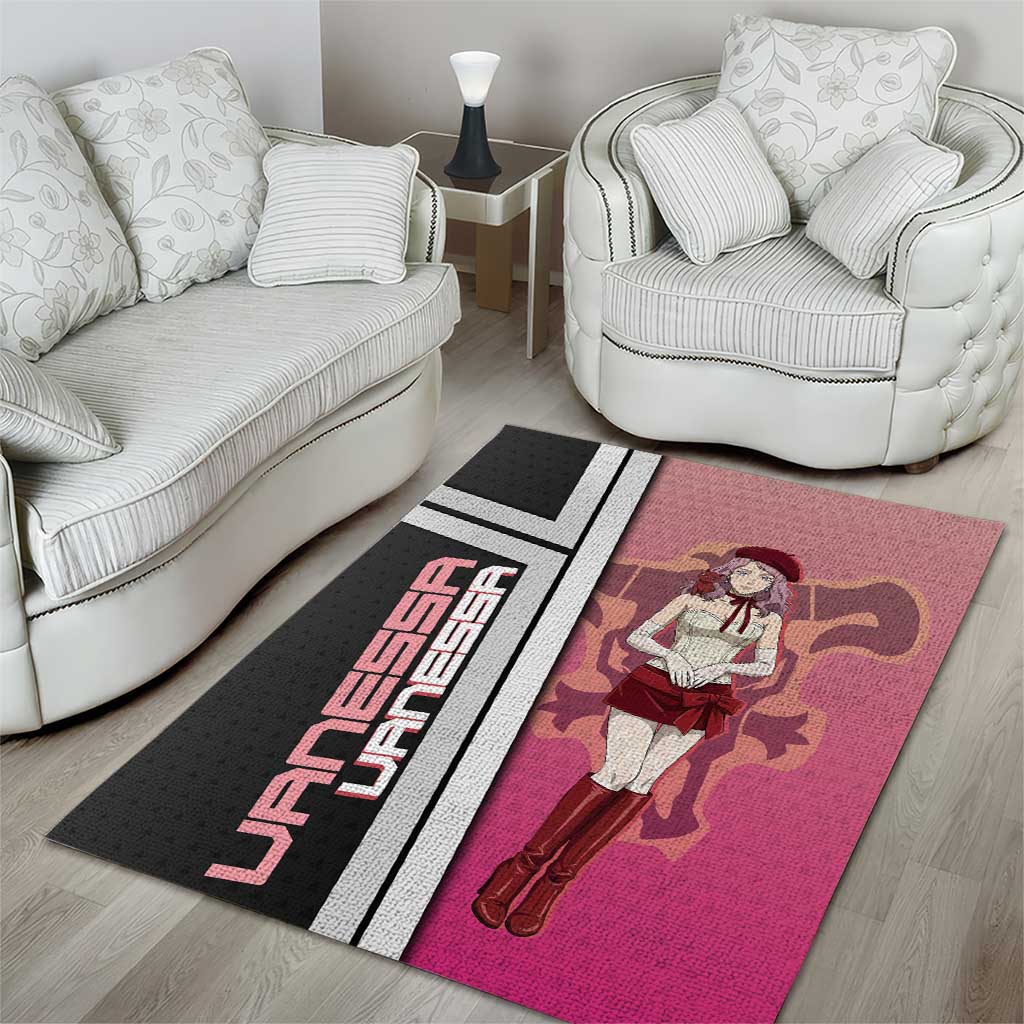 Black Clover Vanessa Enoteca Area Rug Anime Illustration Style