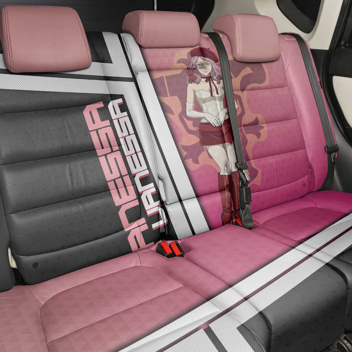 Black Clover Vanessa Enoteca Back Car Seat Cover Anime Illustration Style