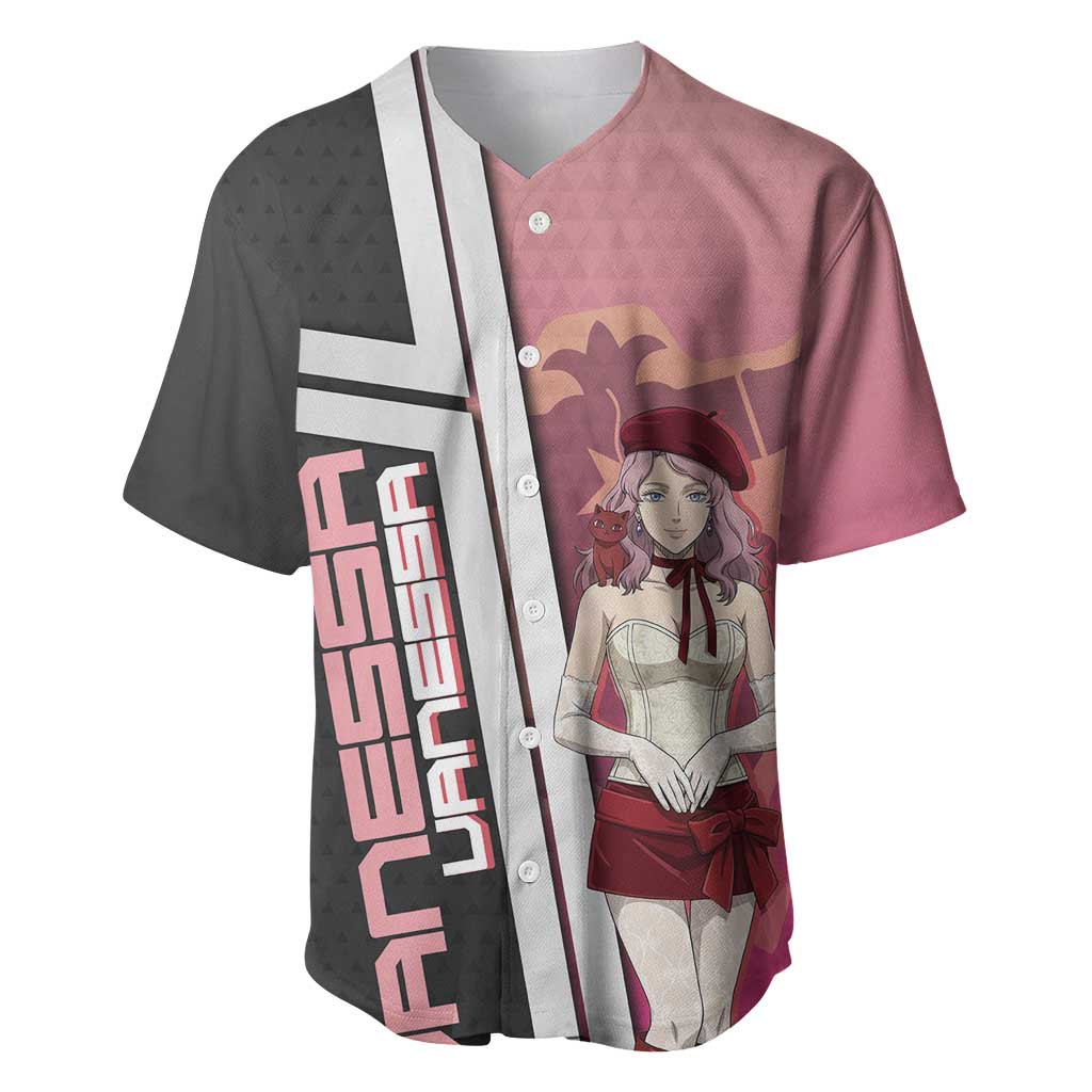 Black Clover Vanessa Enoteca Baseball Jersey Anime Illustration Style