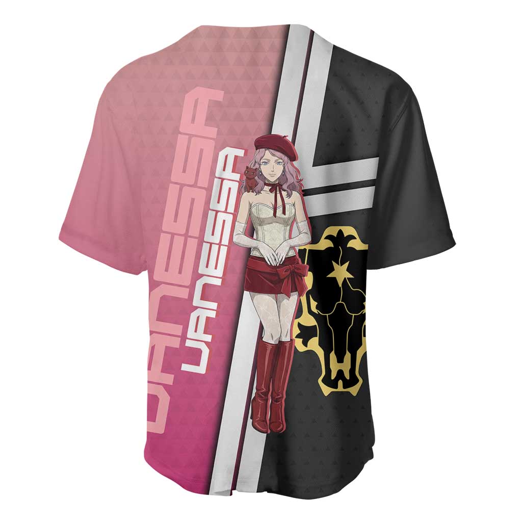 Black Clover Vanessa Enoteca Baseball Jersey Anime Illustration Style