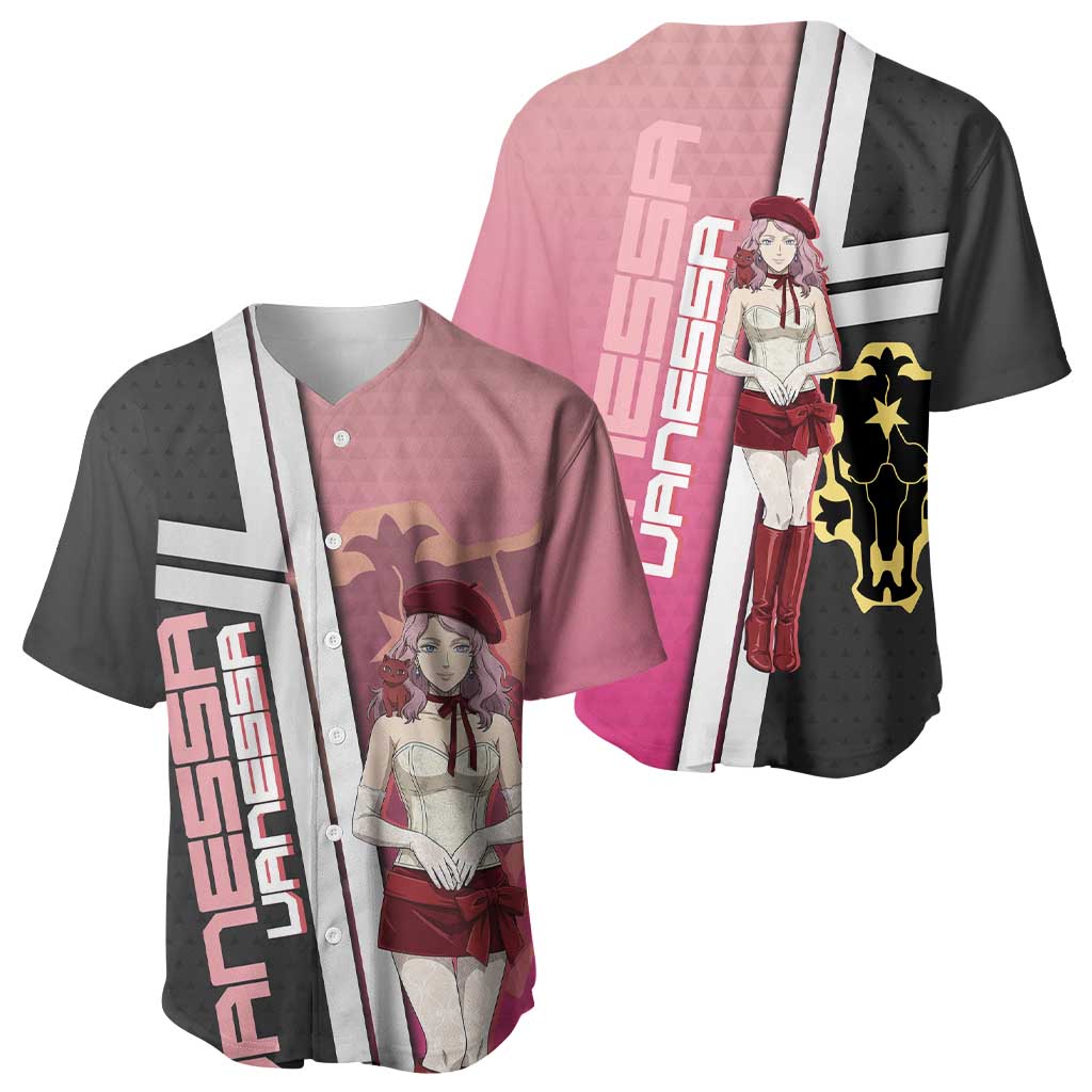 Black Clover Vanessa Enoteca Baseball Jersey Anime Illustration Style
