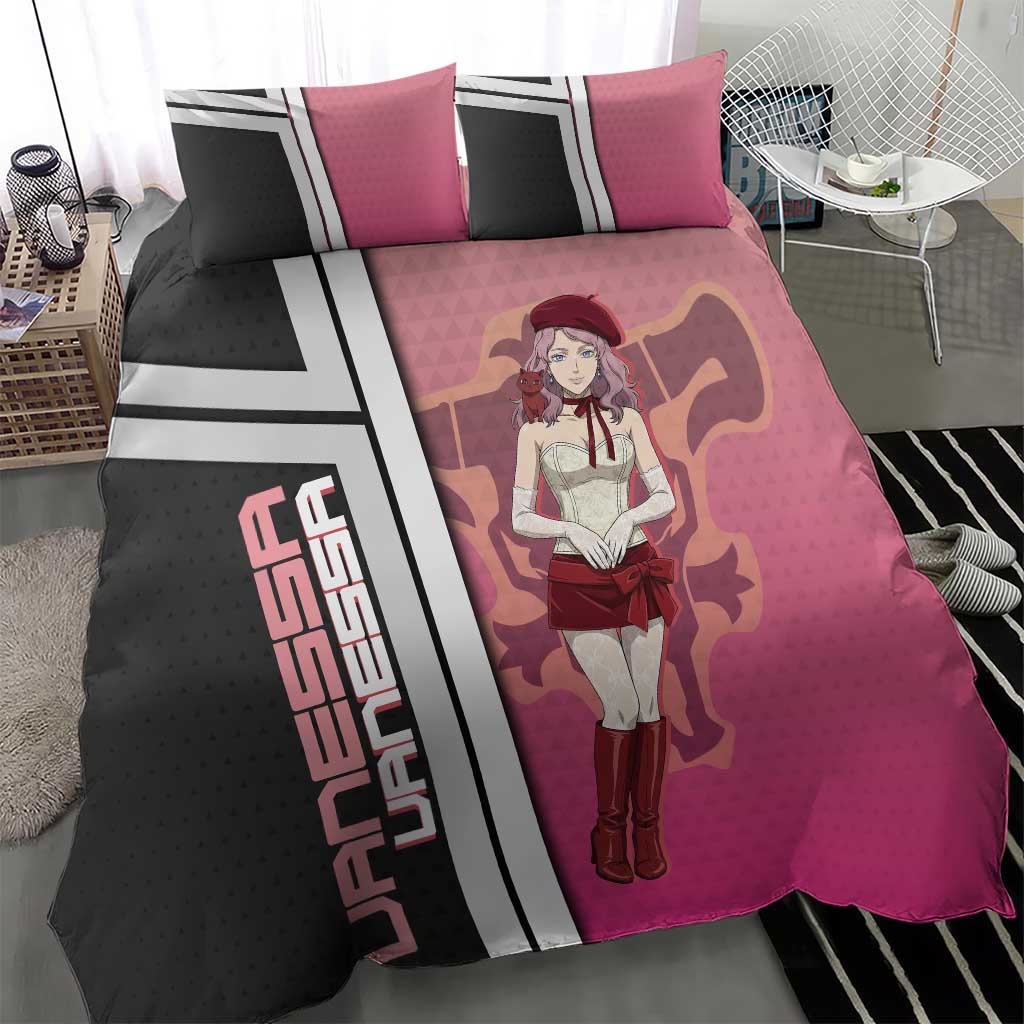 Black Clover Vanessa Enoteca Bedding Set Anime Illustration Style