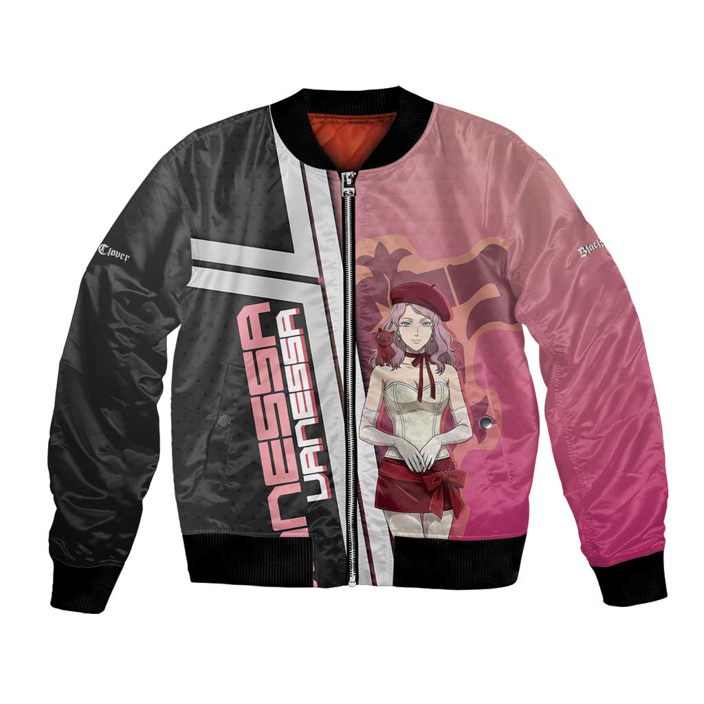 Black Clover Vanessa Enoteca Bomber Jacket Anime Illustration Style