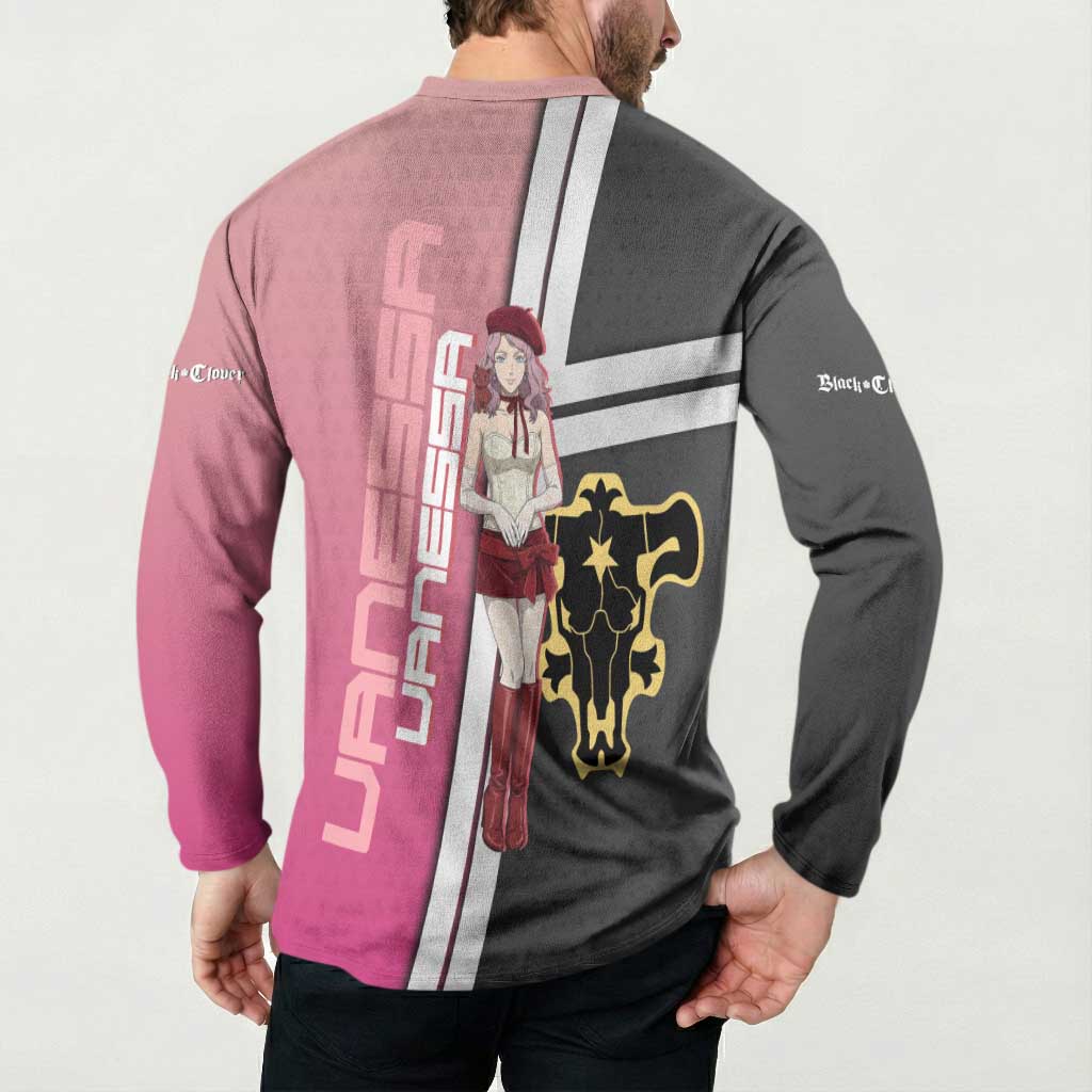 Black Clover Vanessa Enoteca Button Sweatshirt Anime Illustration Style
