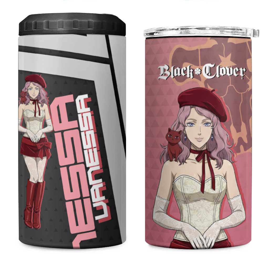 Black Clover Vanessa Enoteca 4 in 1 Can Cooler Tumbler Anime Illustration Style