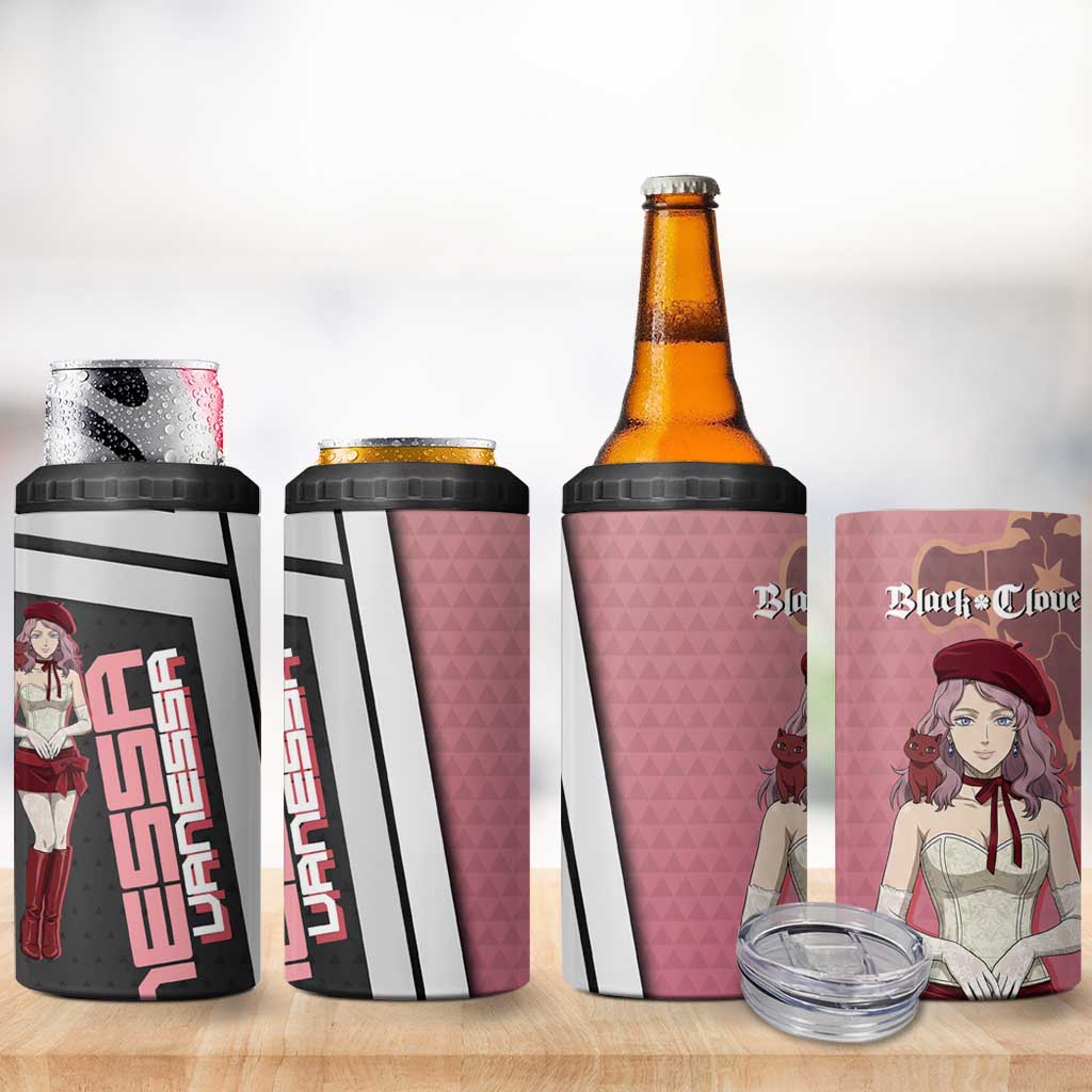 Black Clover Vanessa Enoteca 4 in 1 Can Cooler Tumbler Anime Illustration Style