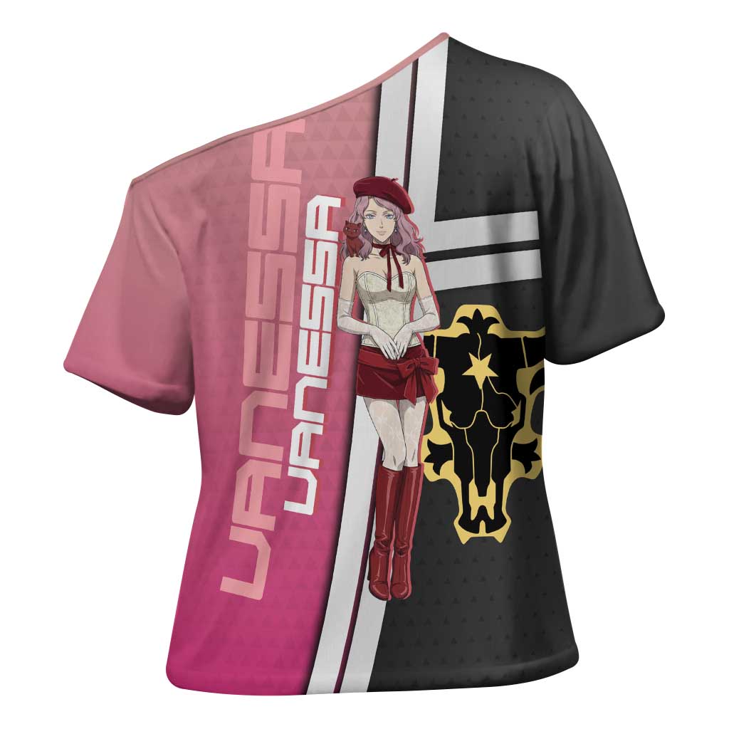 Black Clover Vanessa Enoteca Cross Shoulder Shirt Anime Illustration Style