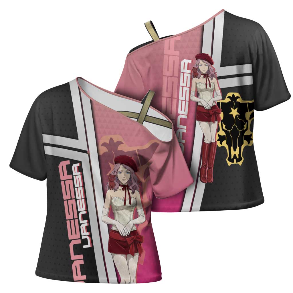 Black Clover Vanessa Enoteca Cross Shoulder Shirt Anime Illustration Style