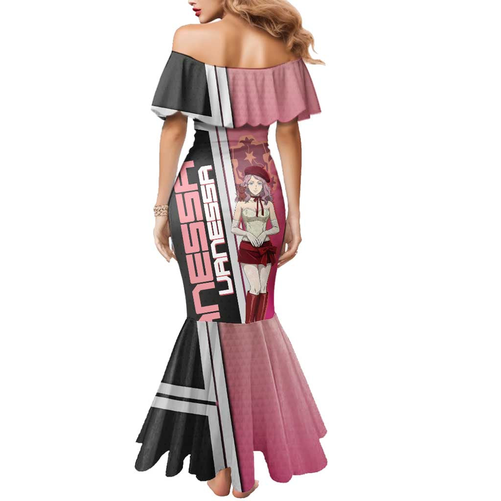 Black Clover Vanessa Enoteca Family Matching Mermaid Dress and Hawaiian Shirt Anime Illustration Style