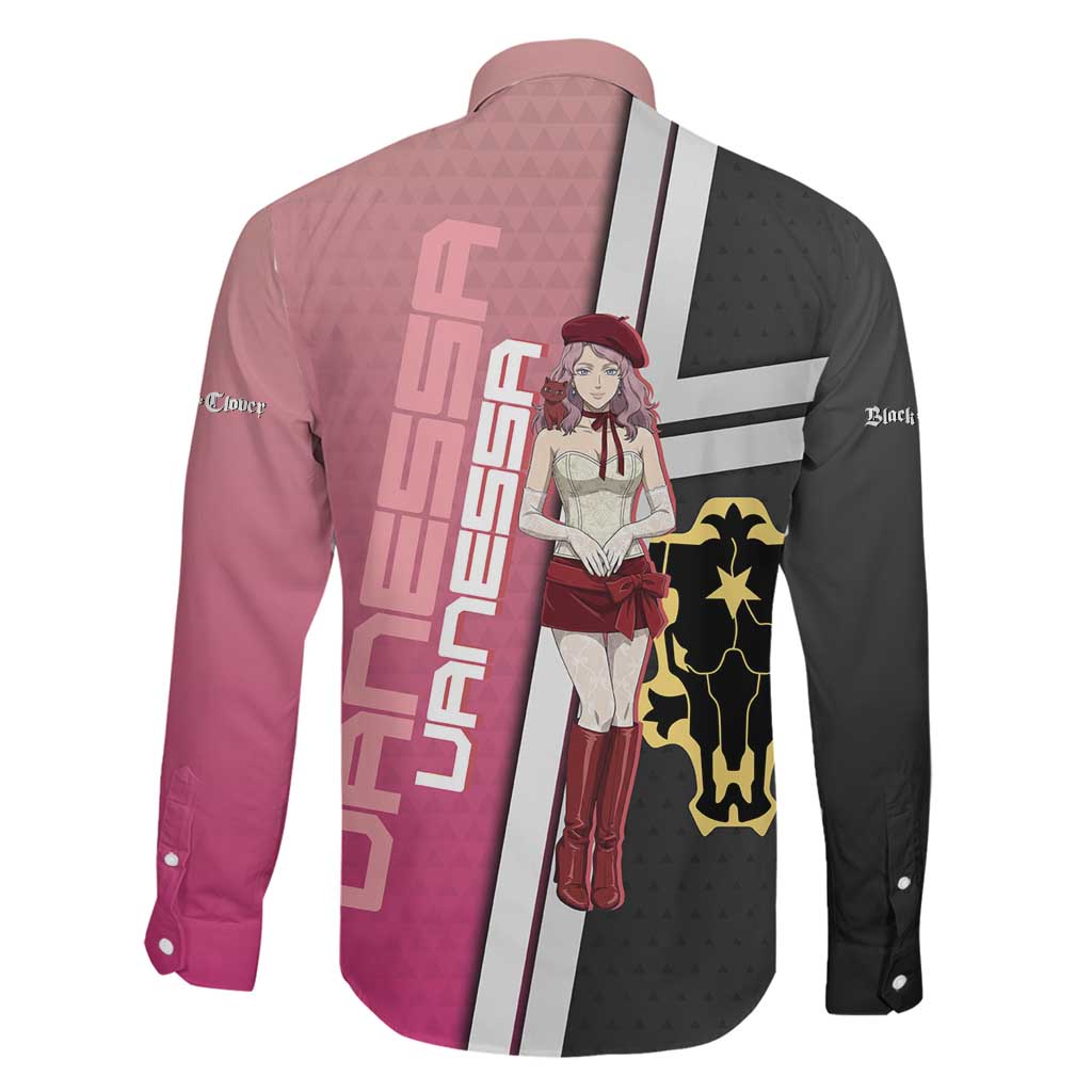 Black Clover Vanessa Enoteca Family Matching Off Shoulder Maxi Dress and Hawaiian Shirt Anime Illustration Style