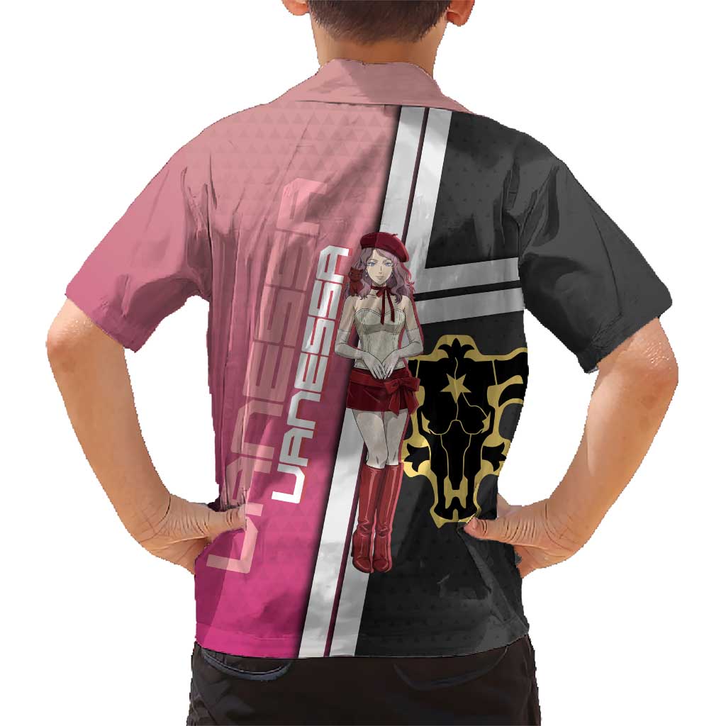 Black Clover Vanessa Enoteca Family Matching Tank Maxi Dress and Hawaiian Shirt Anime Illustration Style
