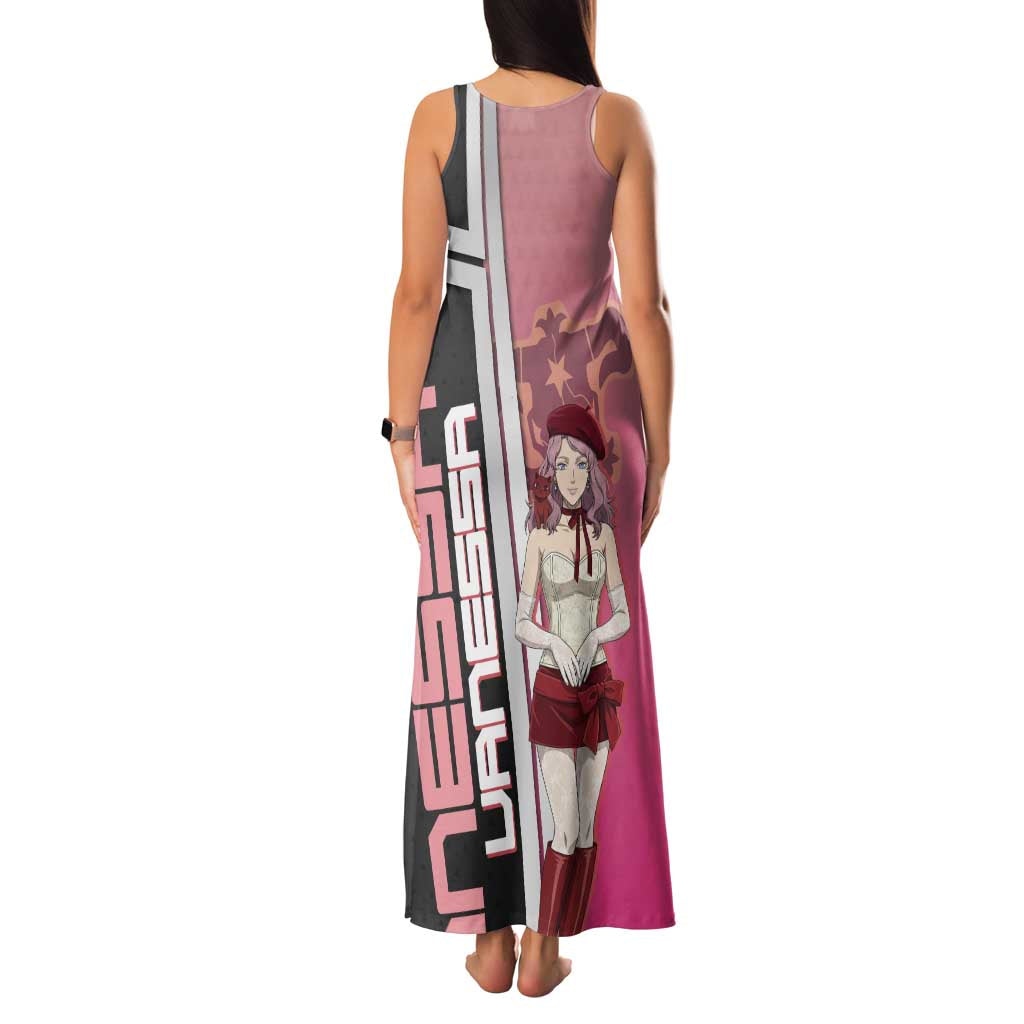 Black Clover Vanessa Enoteca Family Matching Tank Maxi Dress and Hawaiian Shirt Anime Illustration Style