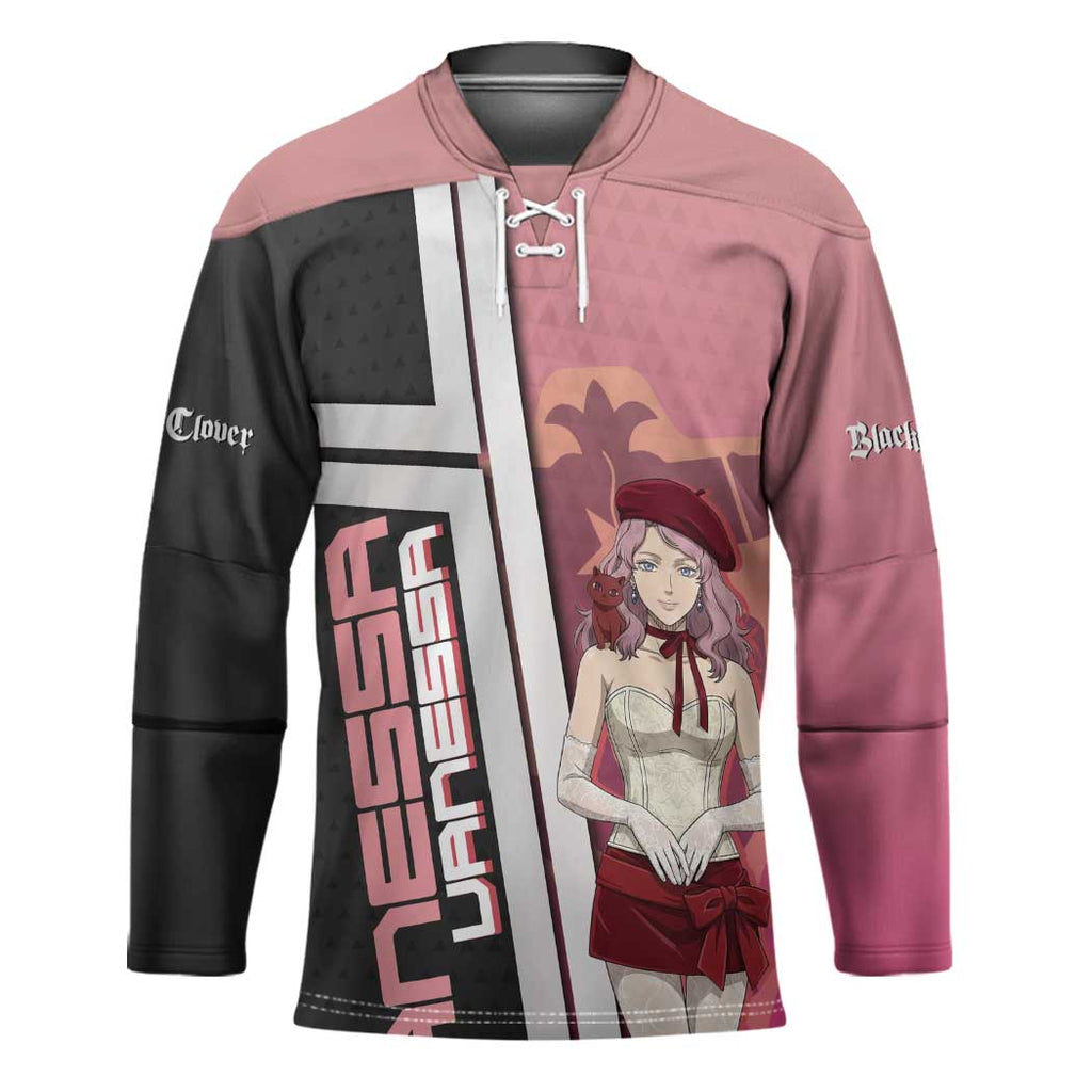 Black Clover Vanessa Enoteca Hockey Jersey Anime Illustration Style