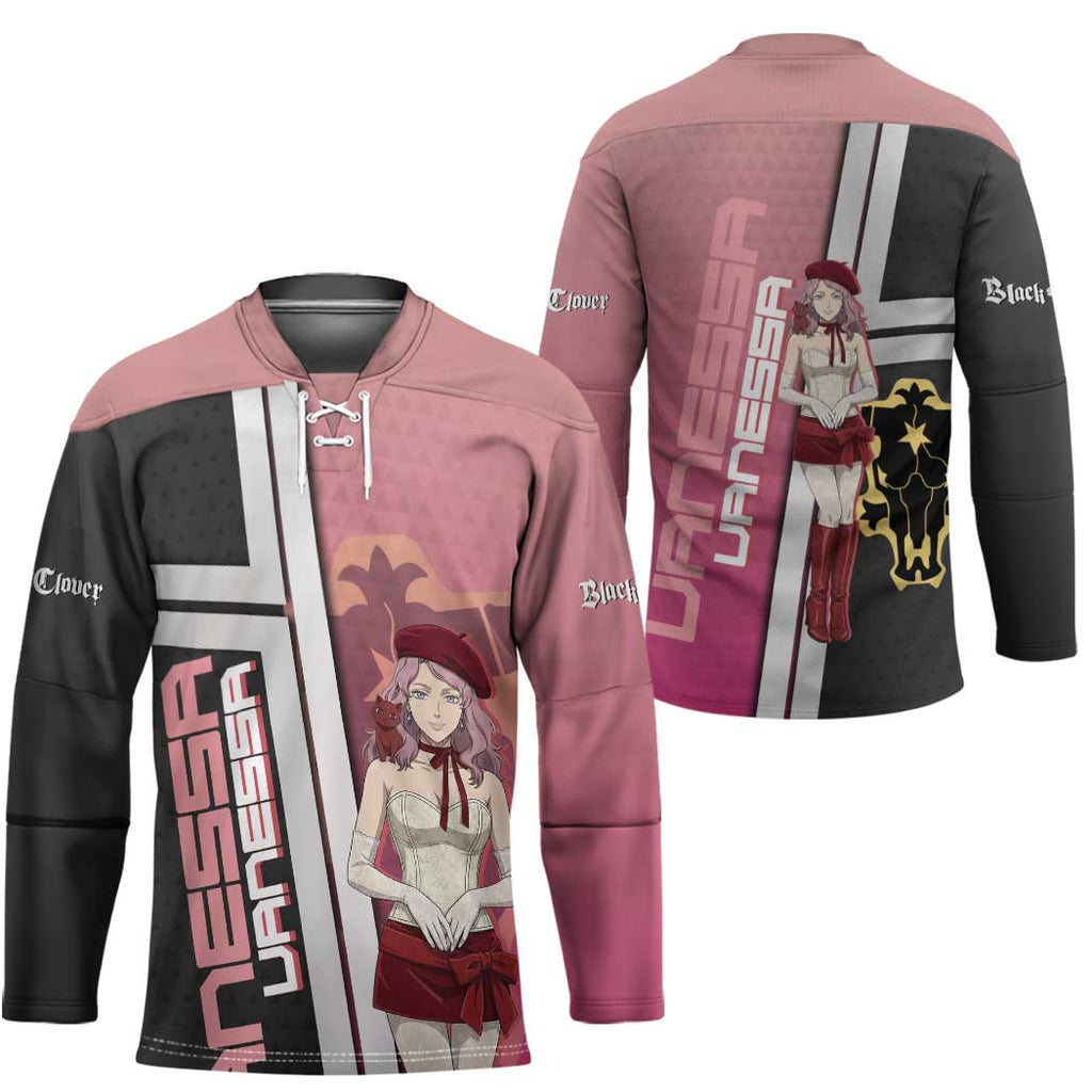 Black Clover Vanessa Enoteca Hockey Jersey Anime Illustration Style