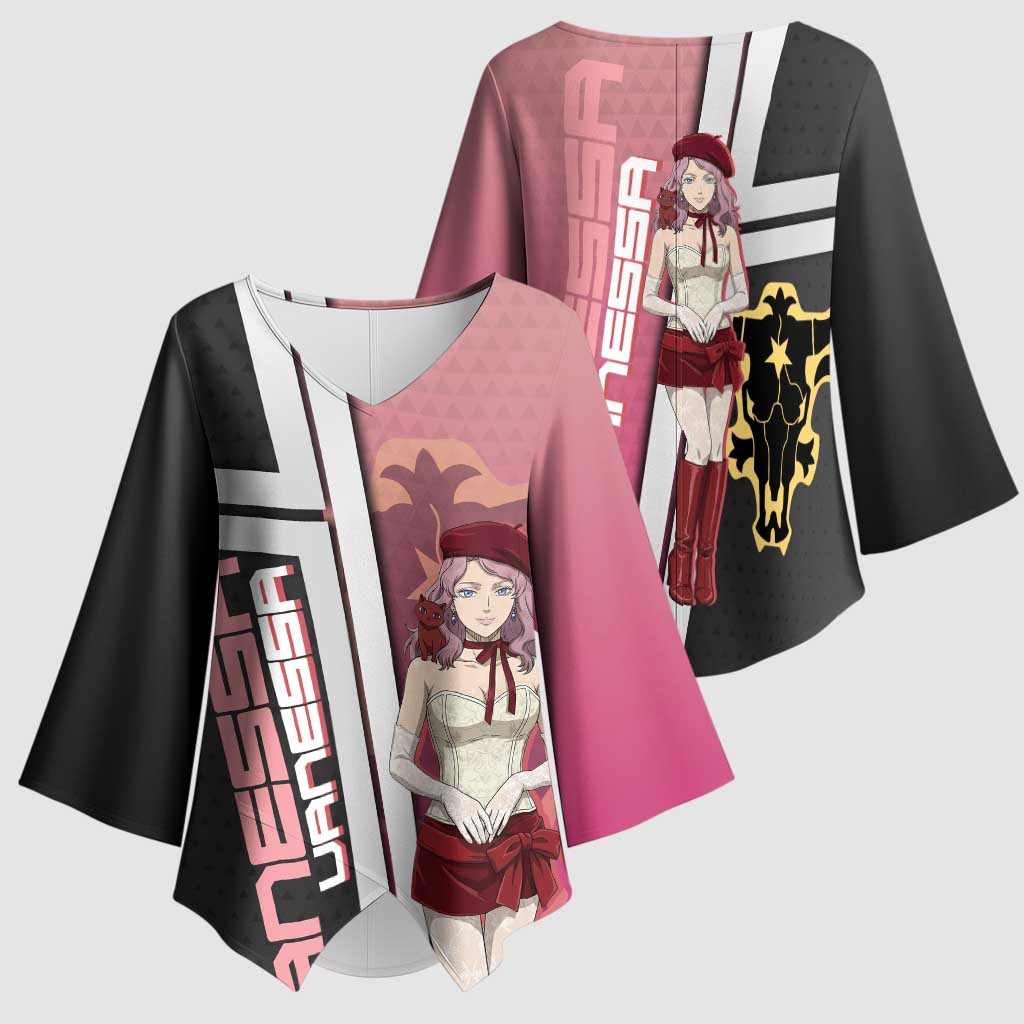 Black Clover Vanessa Enoteca Kimono Sleeve Blouse Anime Illustration Style