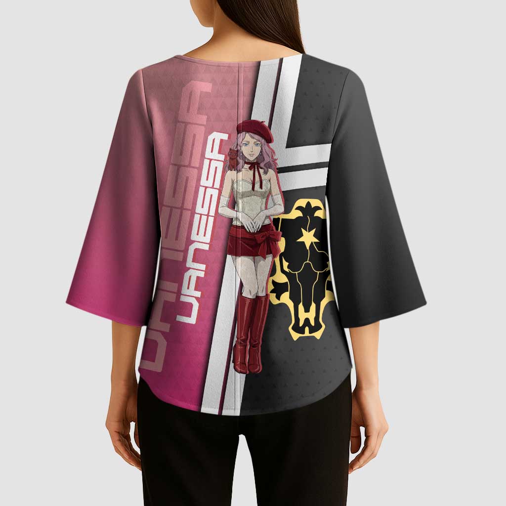 Black Clover Vanessa Enoteca Kimono Sleeve Blouse Anime Illustration Style
