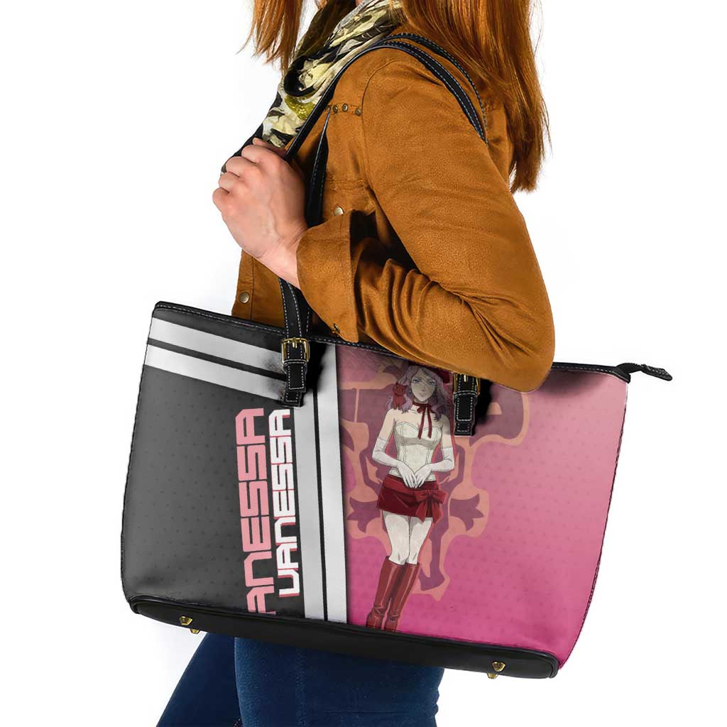 Black Clover Vanessa Enoteca Leather Tote Bag Anime Illustration Style