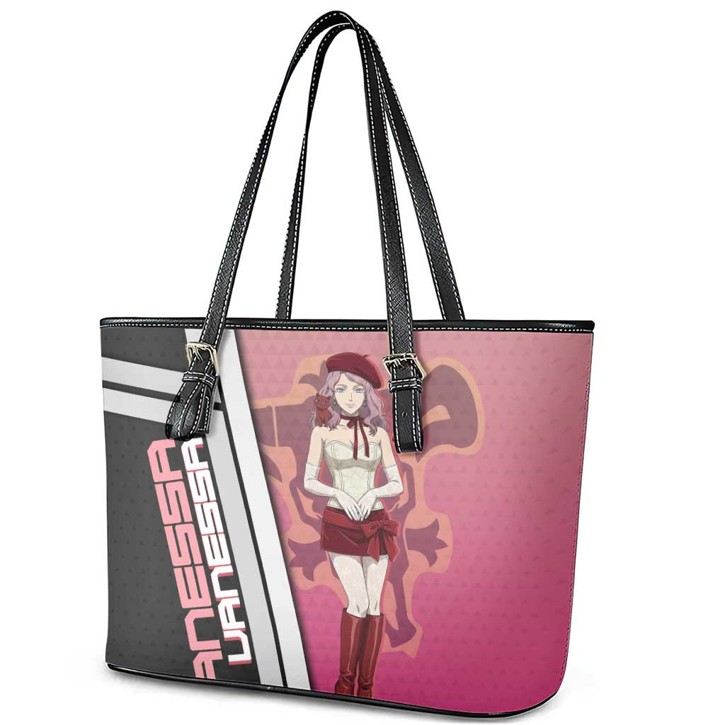 Black Clover Vanessa Enoteca Leather Tote Bag Anime Illustration Style