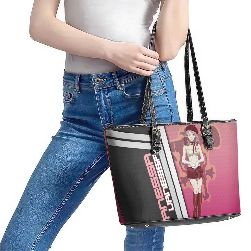 Black Clover Vanessa Enoteca Leather Tote Bag Anime Illustration Style