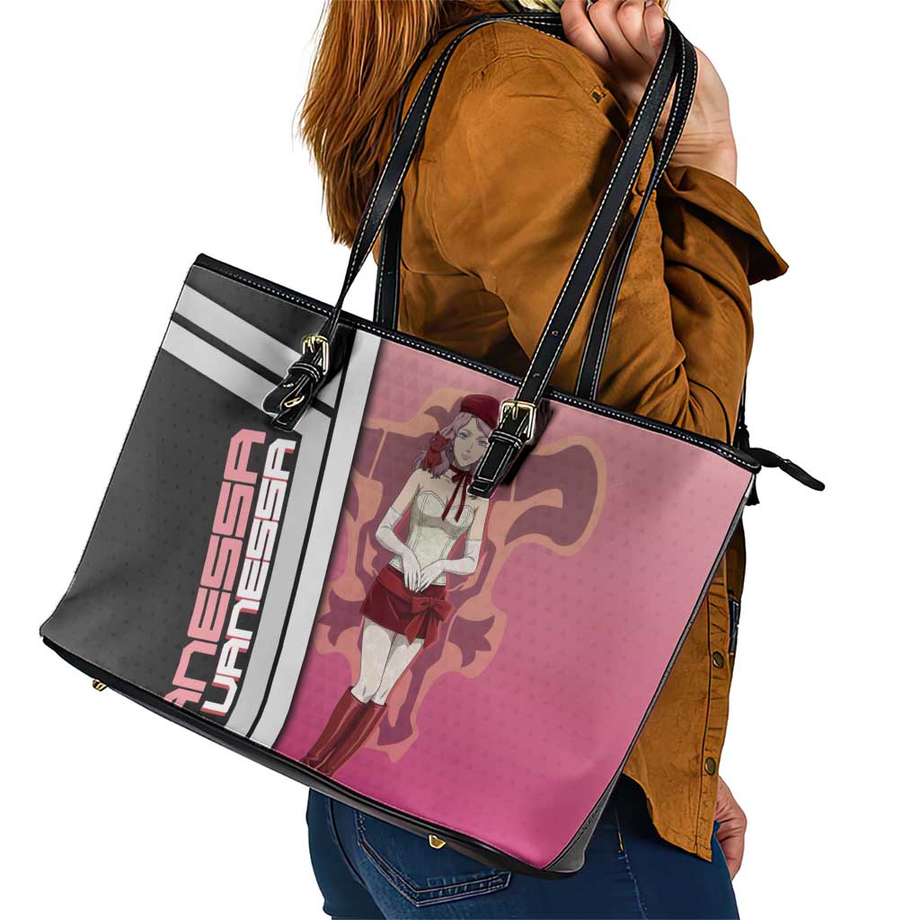 Black Clover Vanessa Enoteca Leather Tote Bag Anime Illustration Style