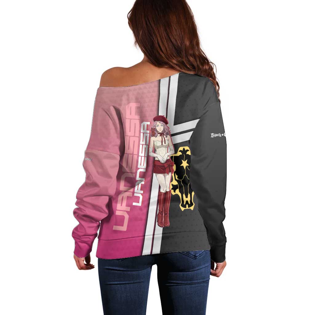 Black Clover Vanessa Enoteca Off Shoulder Sweater Anime Illustration Style