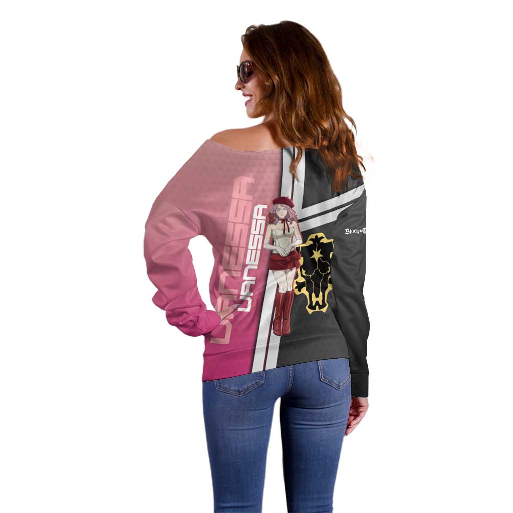 Black Clover Vanessa Enoteca Off Shoulder Sweater Anime Illustration Style
