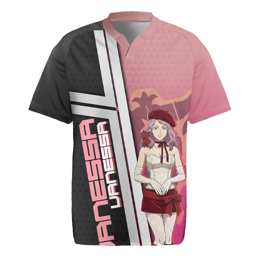Black Clover Vanessa Enoteca Rugby Jersey Anime Illustration Style