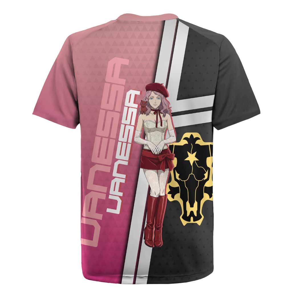 Black Clover Vanessa Enoteca Rugby Jersey Anime Illustration Style