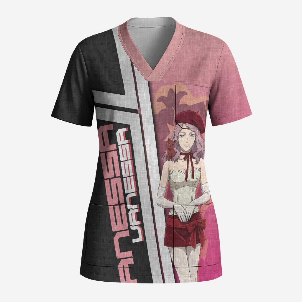 Black Clover Vanessa Enoteca Scrub Top Anime Illustration Style