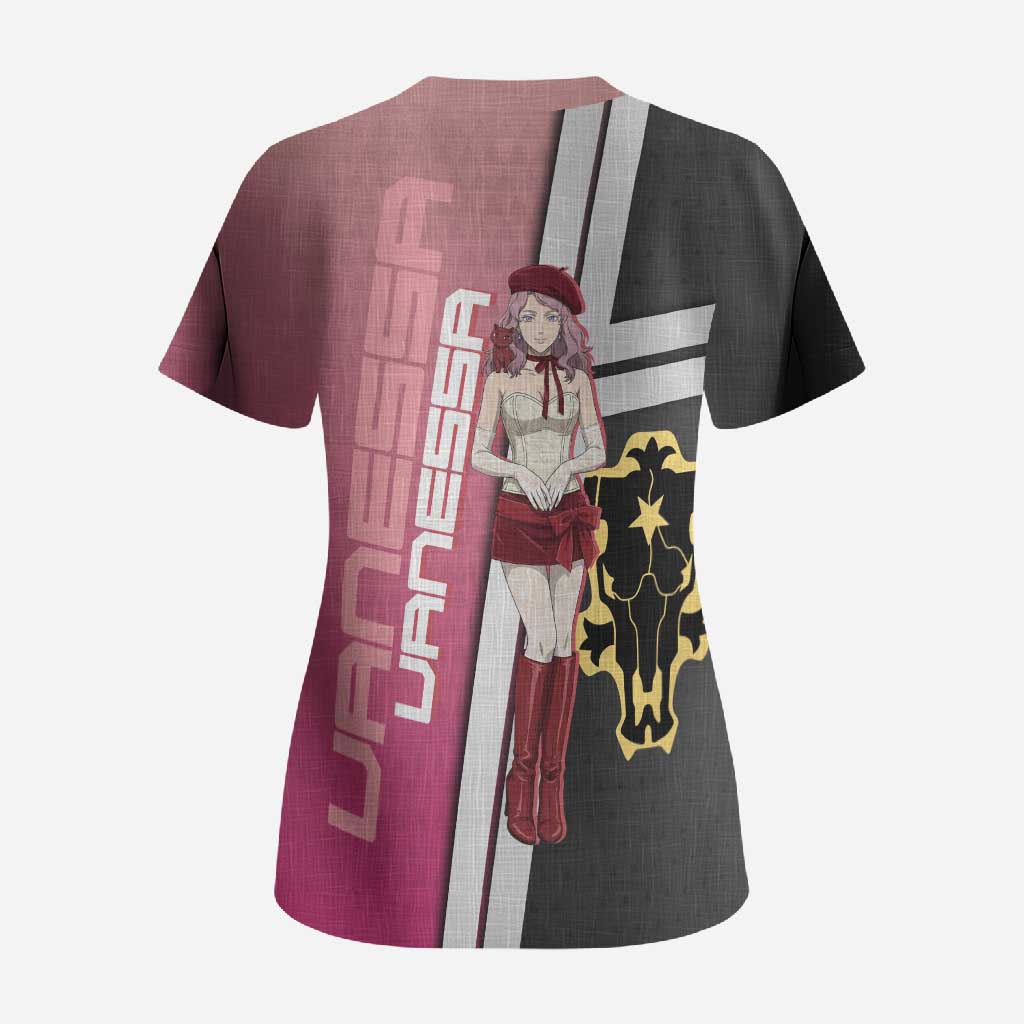 Black Clover Vanessa Enoteca Scrub Top Anime Illustration Style