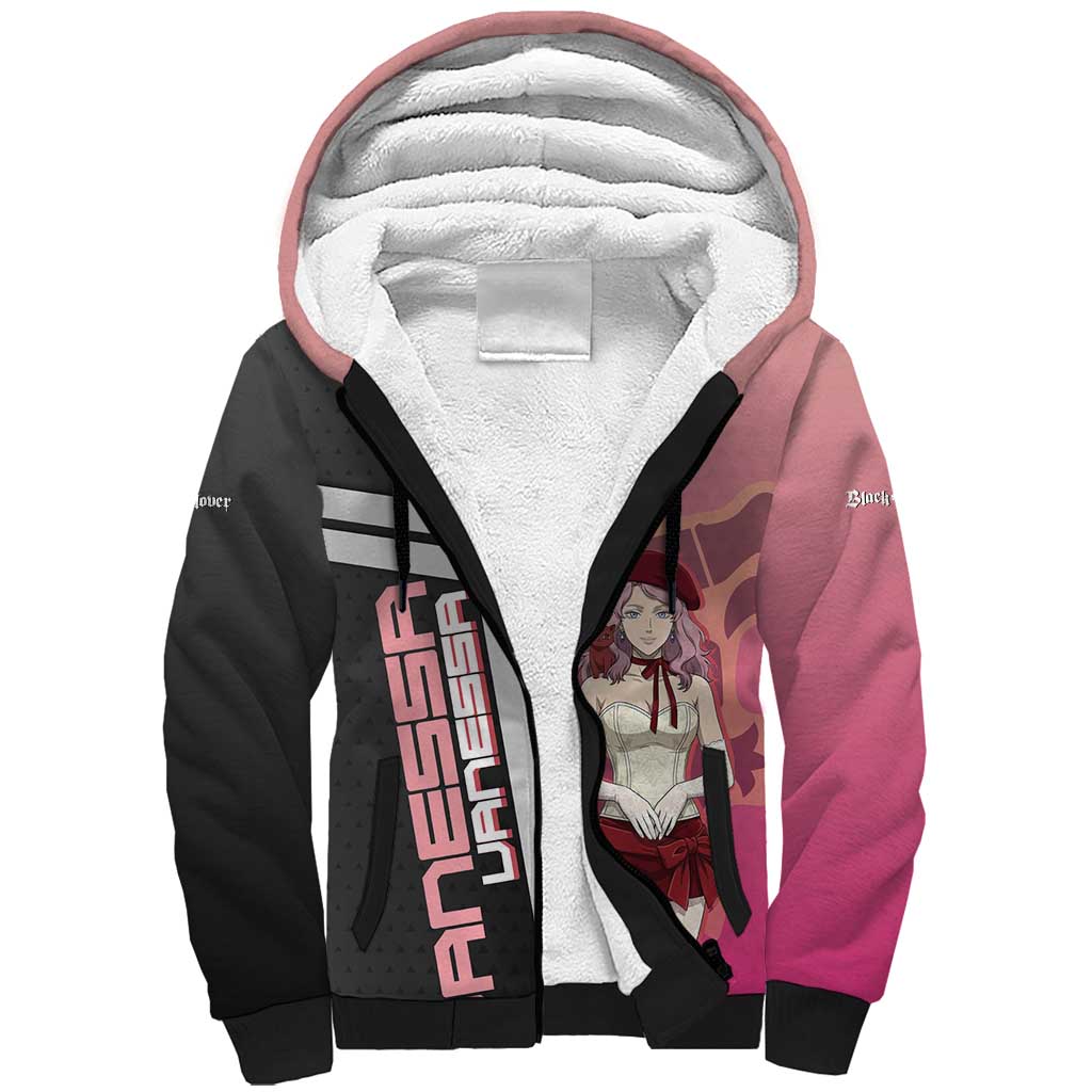 Black Clover Vanessa Enoteca Sherpa Hoodie Anime Illustration Style