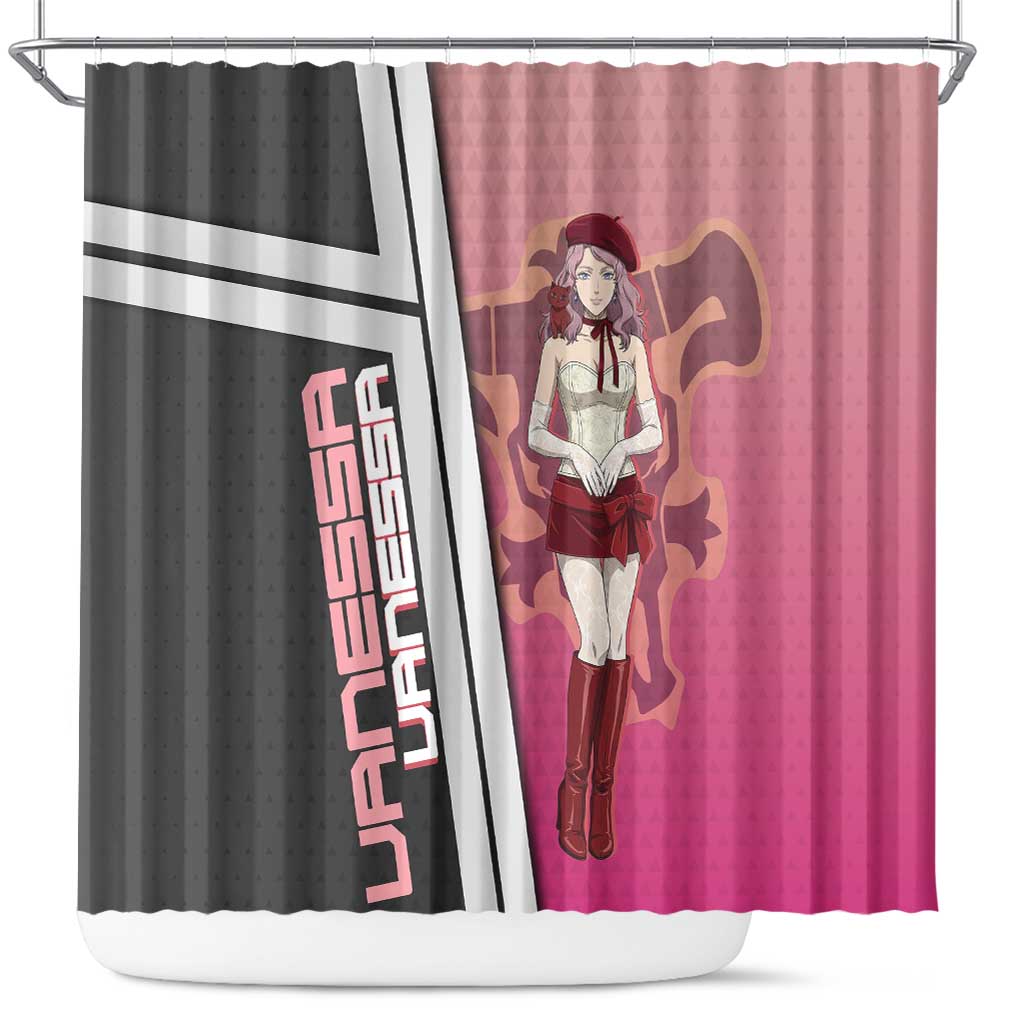 Black Clover Vanessa Enoteca Shower Curtain Anime Illustration Style