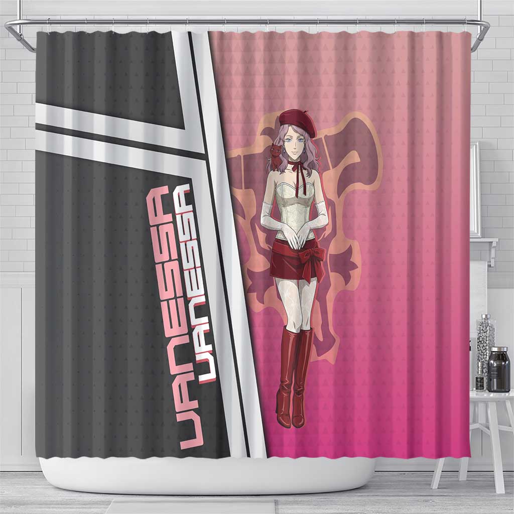 Black Clover Vanessa Enoteca Shower Curtain Anime Illustration Style