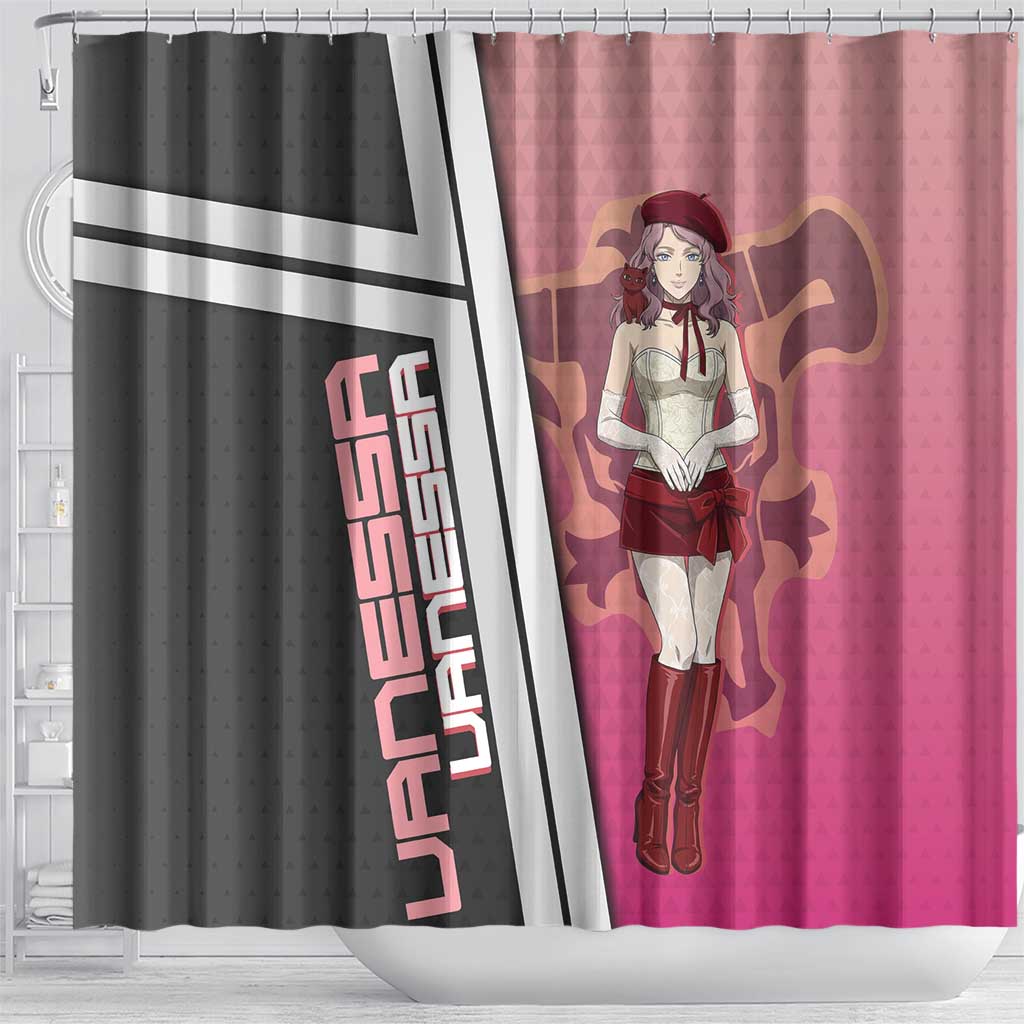 Black Clover Vanessa Enoteca Shower Curtain Anime Illustration Style