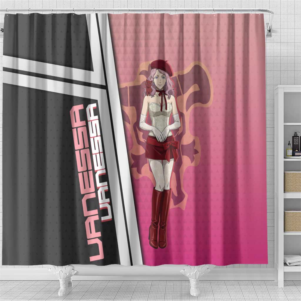 Black Clover Vanessa Enoteca Shower Curtain Anime Illustration Style