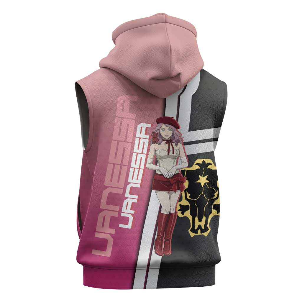 Black Clover Vanessa Enoteca Sleeveless Zip Hoodie Anime Illustration Style