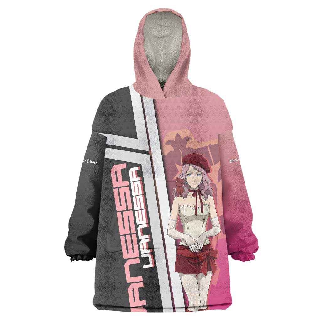 Black Clover Vanessa Enoteca Wearable Blanket Hoodie Anime Illustration Style